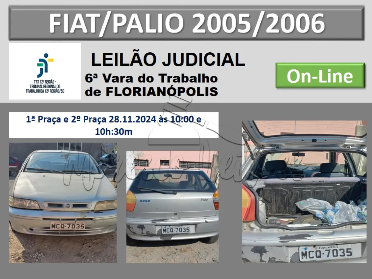LOTE 001 - Automovel FIAT/PALIO FIRE