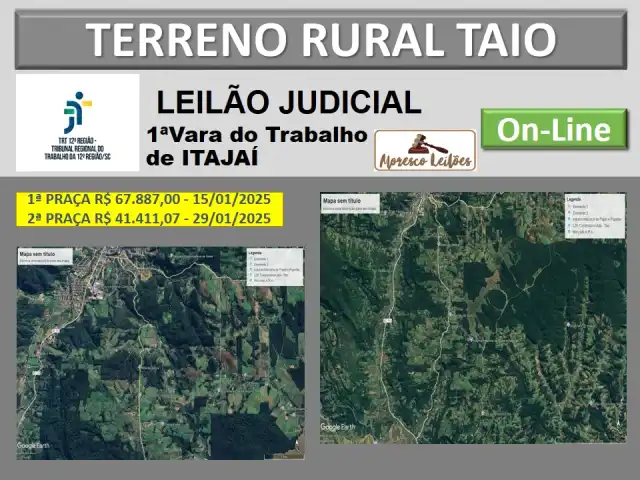 Leilão Judicial 1º Vara do Trabalho de Itajaí
