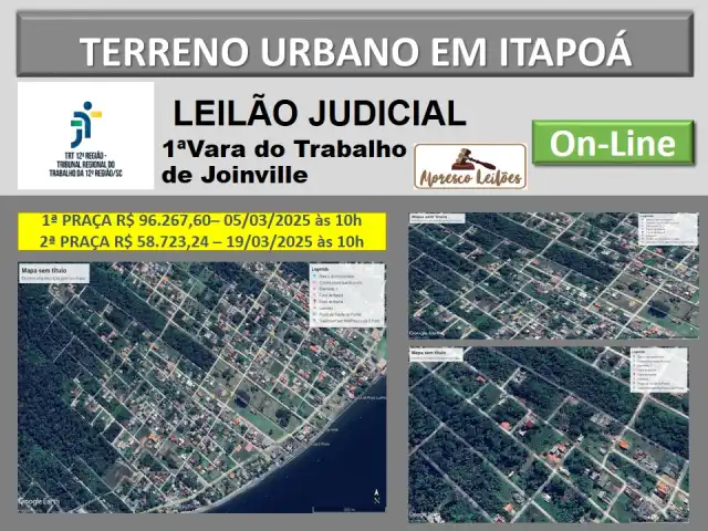 Leilão Judicial 1ª Vara do Trabalho de Joinville