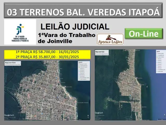 Leilão 1ª Vara do Trabalho de Joinville