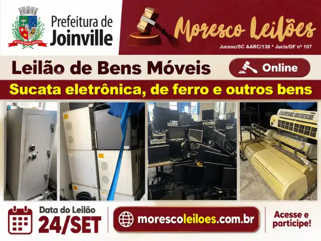 Leilão de bens móveis da Prefeitura de Joinville/SC