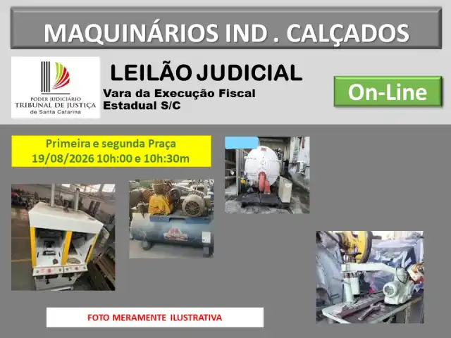 Leilão de bens para industria calçadista