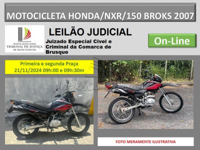 LOTE 001 - motocicleta HONDANXR150 BROCKS