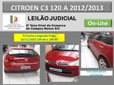 LOTE 001 - Citroen C3 120A, Exclusiv 1.6 2012/2013