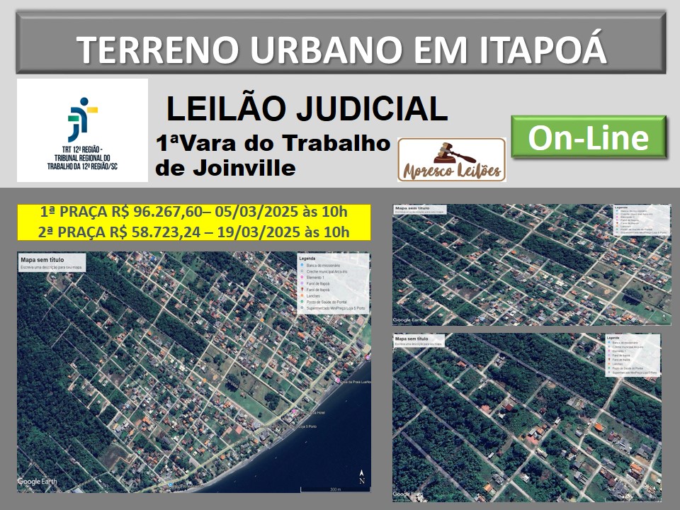 Leilão Judicial 1ª Vara do Trabalho de Joinville
