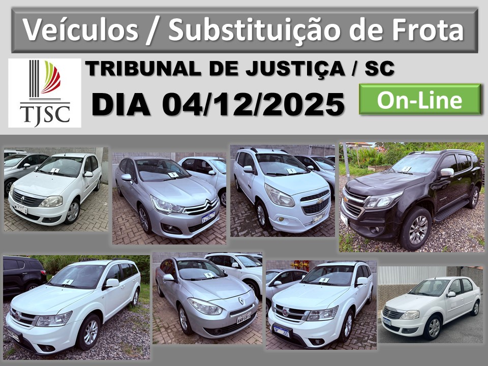 Leilão de veículos do Tribunal de Justiça de Santa Catarina